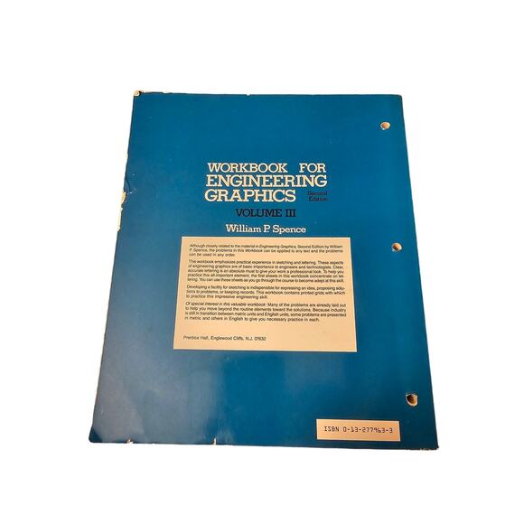 Workbook for Engineering Graphics Second Edition Volume 3 William P Spence - Picture 2 of 4